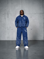 Ghost Flame Nylon Jacket (BLUE)