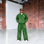 Ghost Flame Nylon Jacket (GREEN)