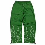 Ghost Flame Nylon Pants (GREEN)