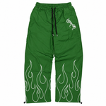 Ghost Flame Nylon Pants (GREEN)