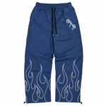 Ghost flames Nylon Pants (Blue)